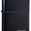 24756ZL High Polish Black Zippo Logo