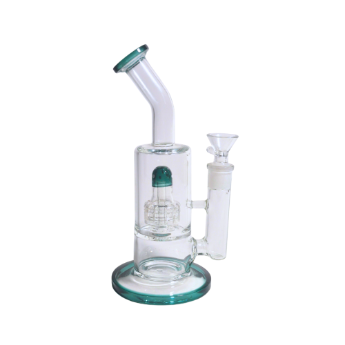 21cm 綠點水母彎Bong