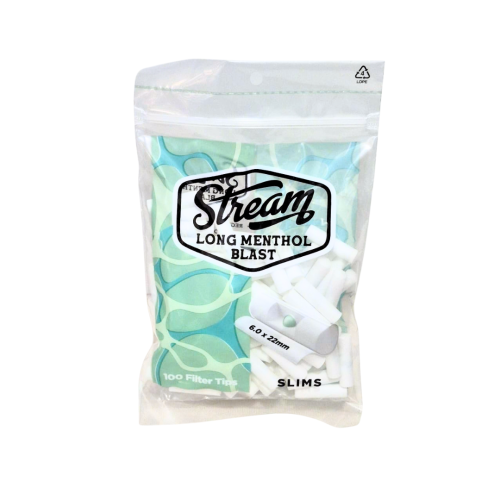 Steam slims long menthol blast filter tips 6.0 x 22 mm (100pcs)