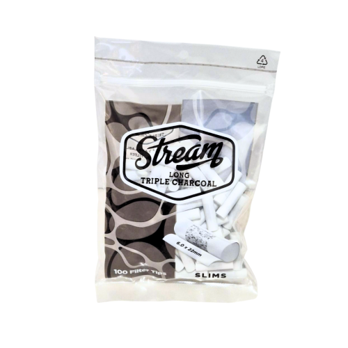 Steam long triple charcoal filter tips 三倍炭嘴 6x22mm (100pcs)