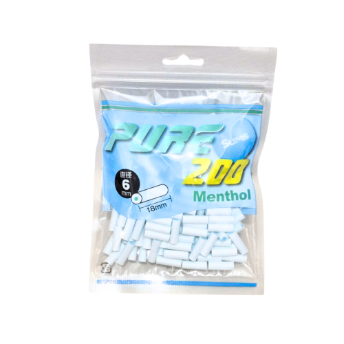 Pure slim menthol filter 6 x 18 mm (200pcs)