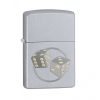 Dice Zippo Lighter in Satin Chrome 29412 2
