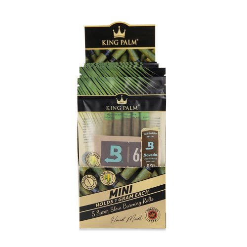 King Palm Mini Size Natural Pre-Rolled 5pk Leaf Tubes 1g each