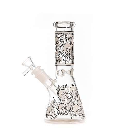 20CM 螢光Trippy Ghost Bong (White)