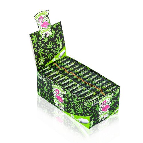 Flamingo Green 78mm Rolling paper with tips