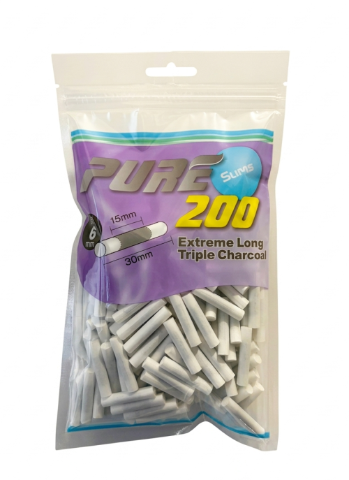 Pure Filters Extream Long Triple Charcoal 6x30mm 200pcs 三層炭嘴