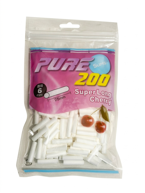 Pure SuperLong 6x25mm Cherry 200pcs 櫻桃濾嘴