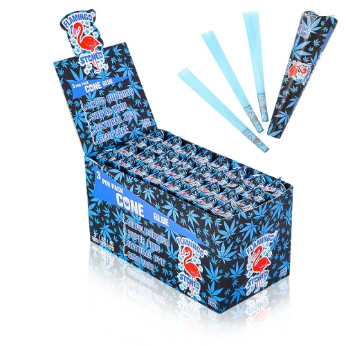 Flamingo Blue 78mm Rolling paper with tips
