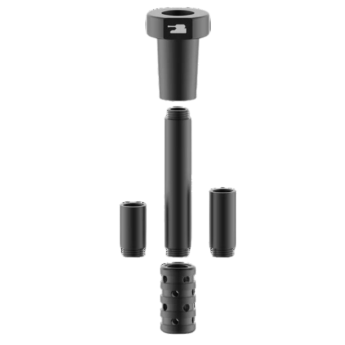 TANK GLASS TANK UNIVERSAL METAL DOWNSTEM - BLACK