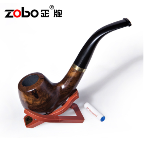 (Member exclusive discount) ZOBO正牌 實木檀木煙斗 - 黑檀木