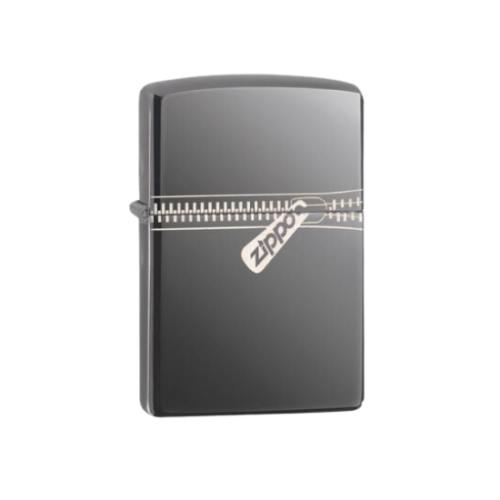 Zipped Black Ice Zippo Lighter - 21088