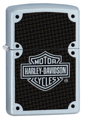 Zippo Harley-Davidson® Carbon Fiber Shield Design 哈利標誌碳纖維背景火機 (24025)